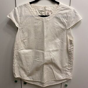 J.Crew linen finish cap sleeve top.